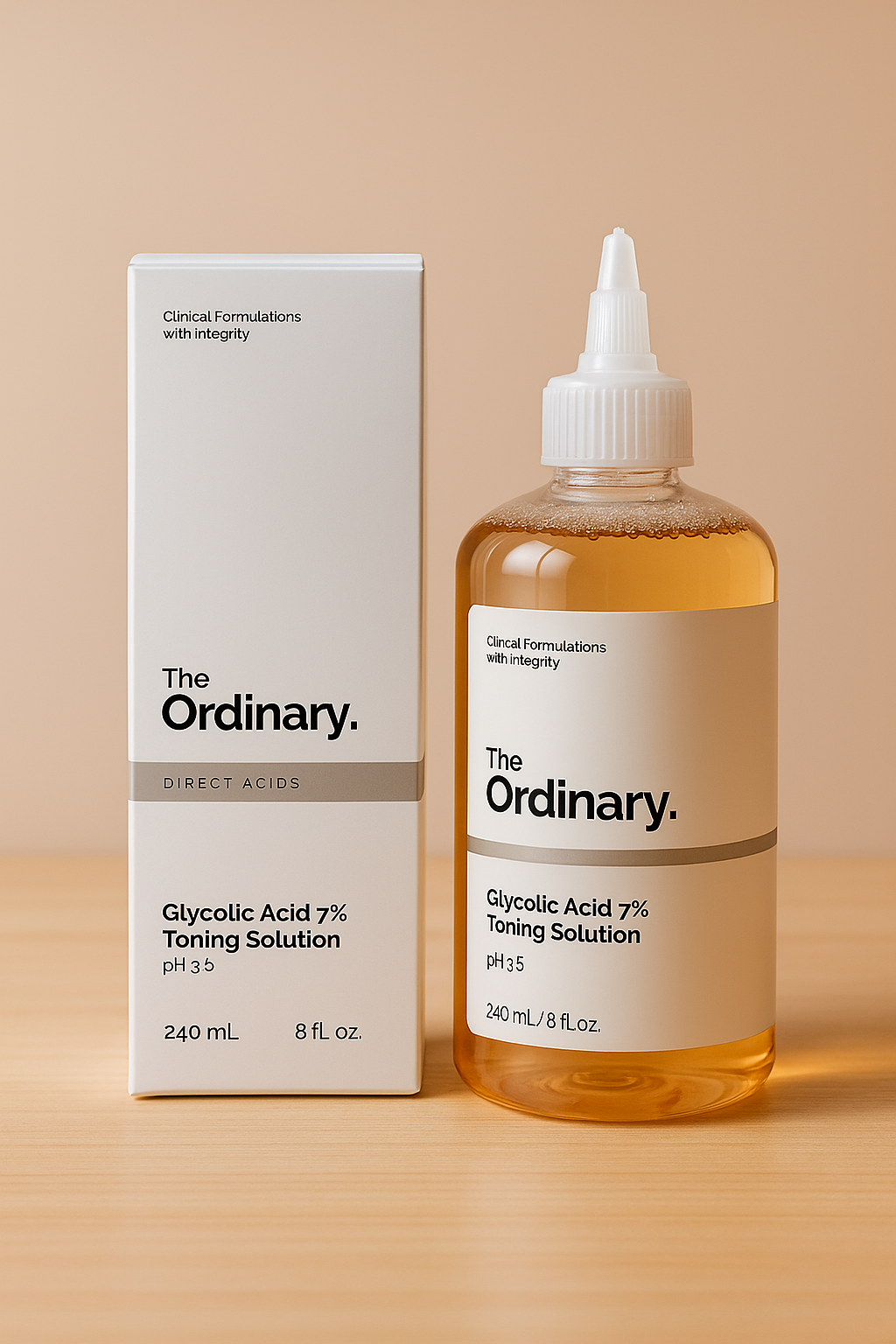 The Ordinary Glycolic Acid 7% Toning Solution 240ml | Lightweight & Protective