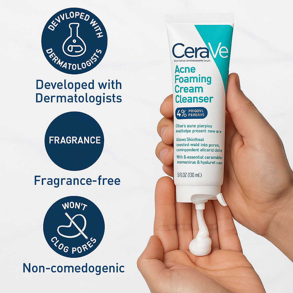 Cerave 4 In 1 Skincare Kit Night Cream, Sunblock, Cleanser & Serum For Radiant Skin
