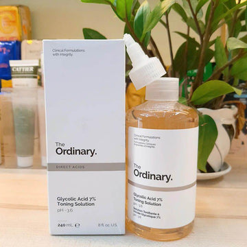 Pack of 2: The Ordinary Glycolic Acid 240ml + Nirvana Botanics Vitamin C Serum 15ml